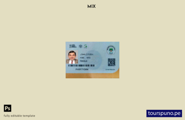 lista para imprimir plantilla de tarjeta médica de India Uttar Pradesh